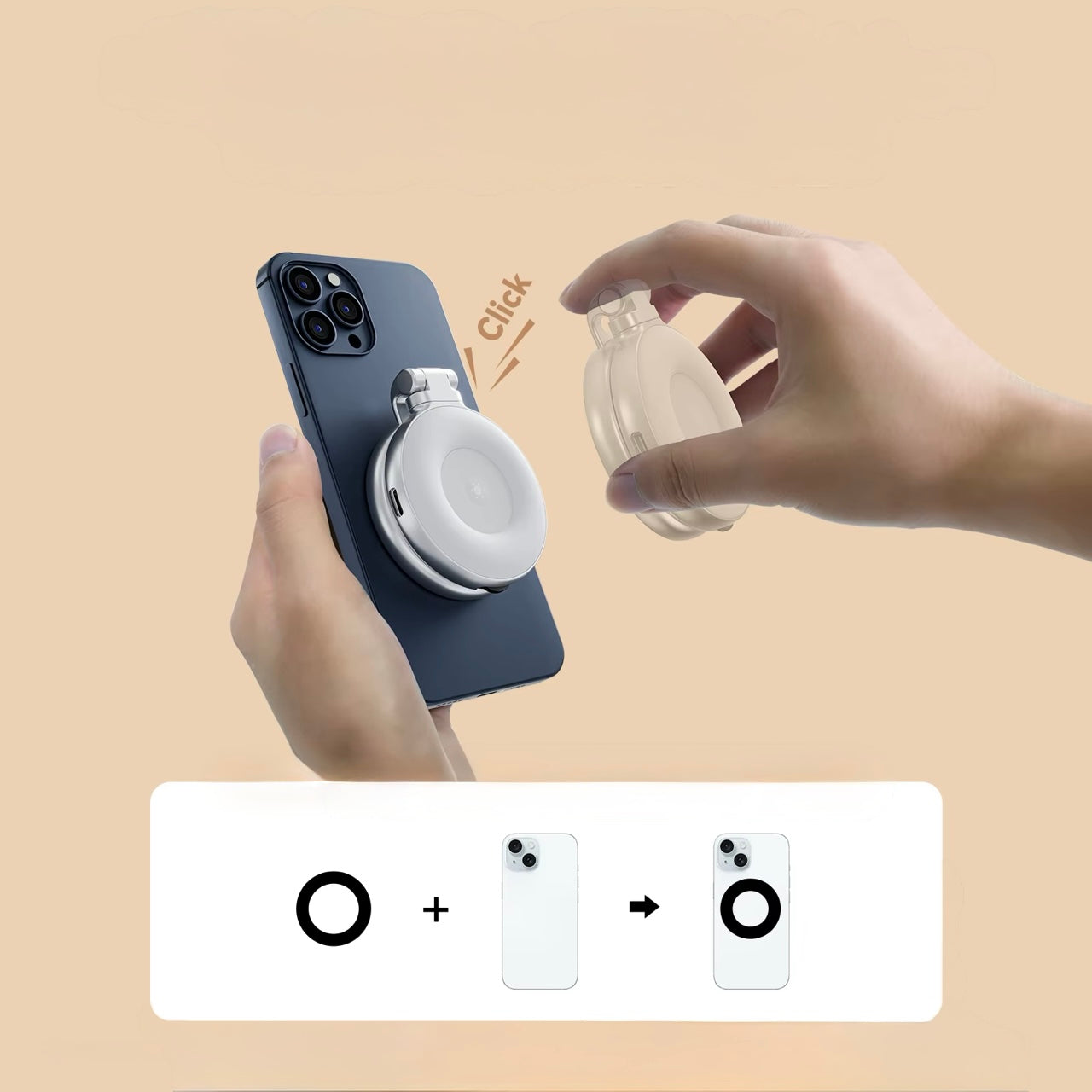 Lumière magnétique pour selfie