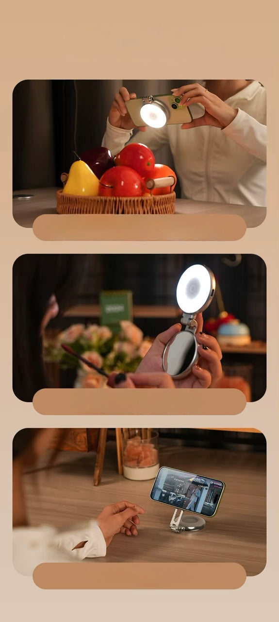 Lumière magnétique pour selfie