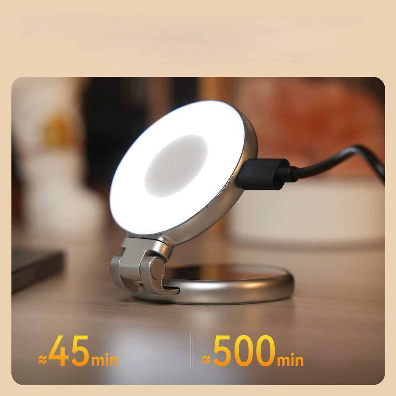 Lumière magnétique pour selfie
