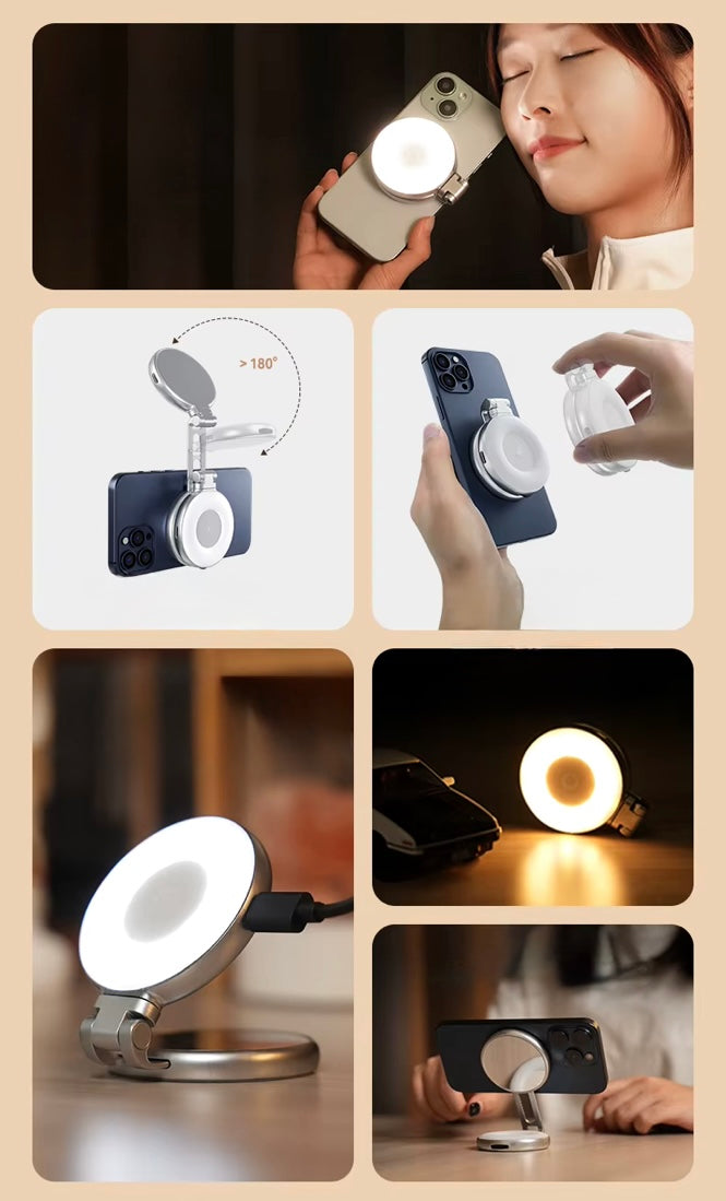 Lumière magnétique pour selfie