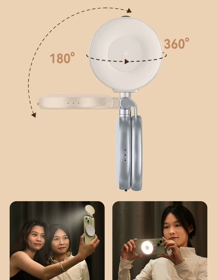 Lumière magnétique pour selfie