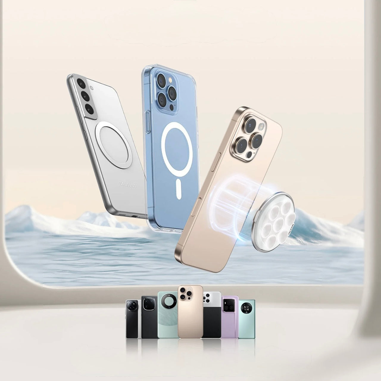Magnetic Shower Phone Holder