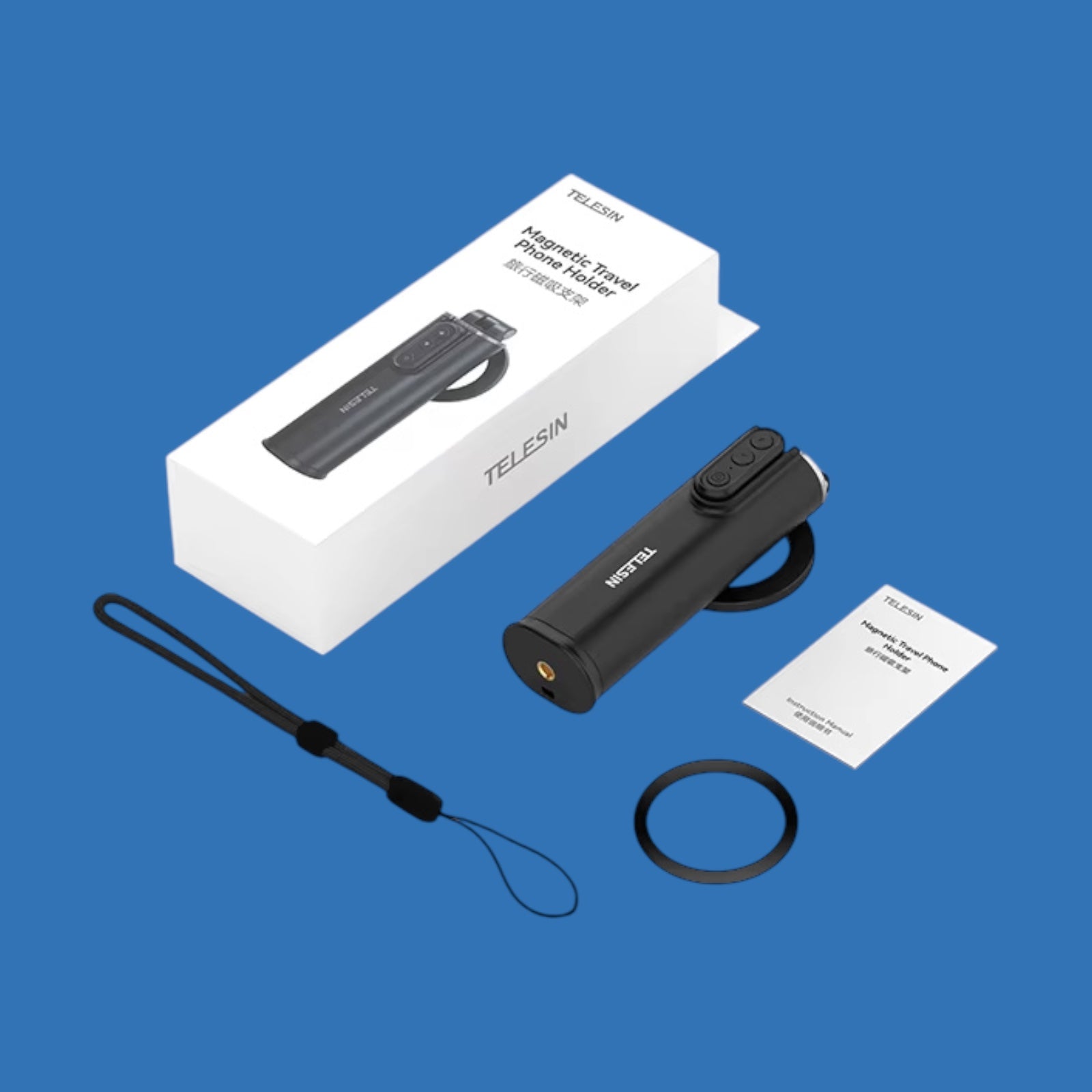 Magnetische reisselfiestick – 360° draaibare telefoonhouder