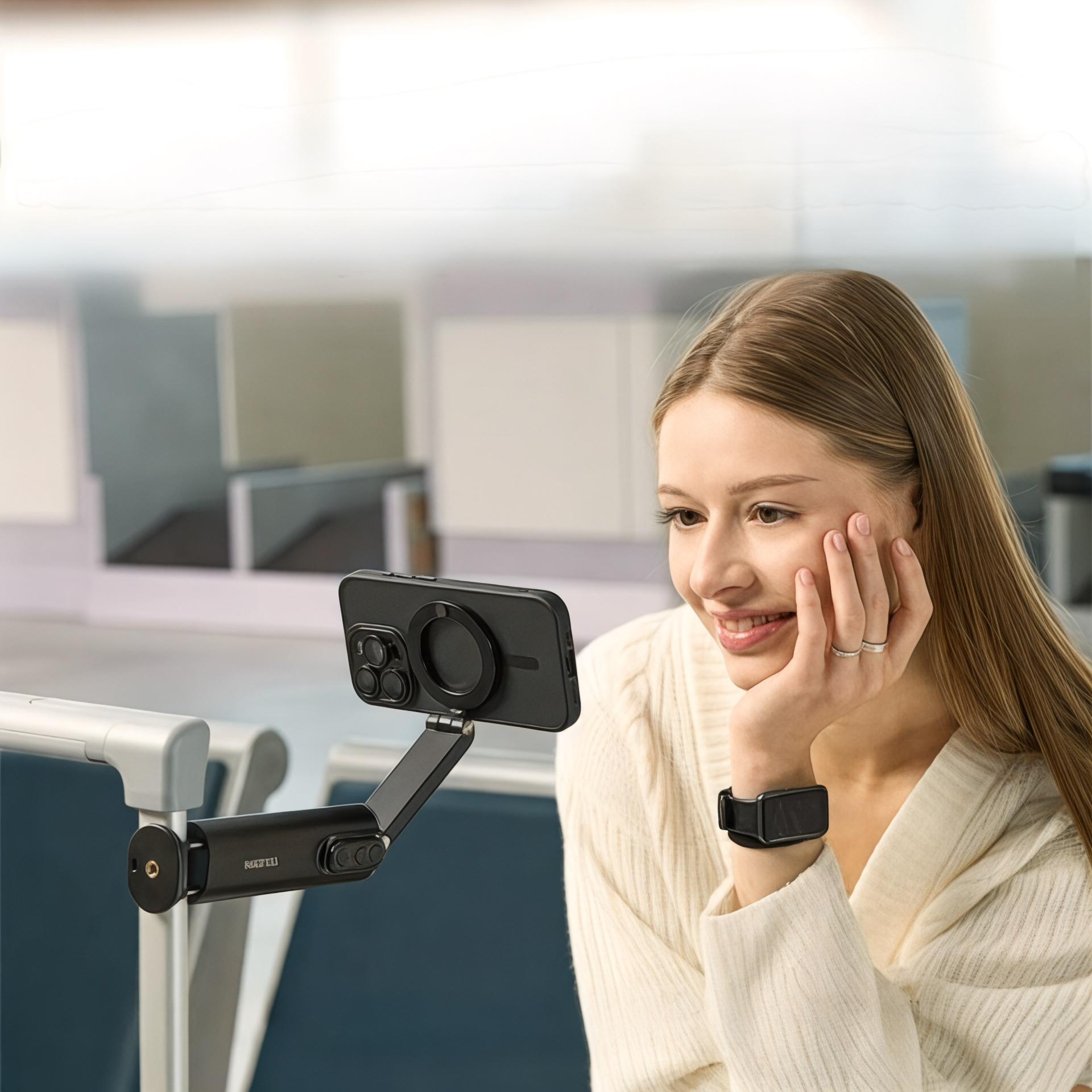 Magnetische reisselfiestick – 360° draaibare telefoonhouder