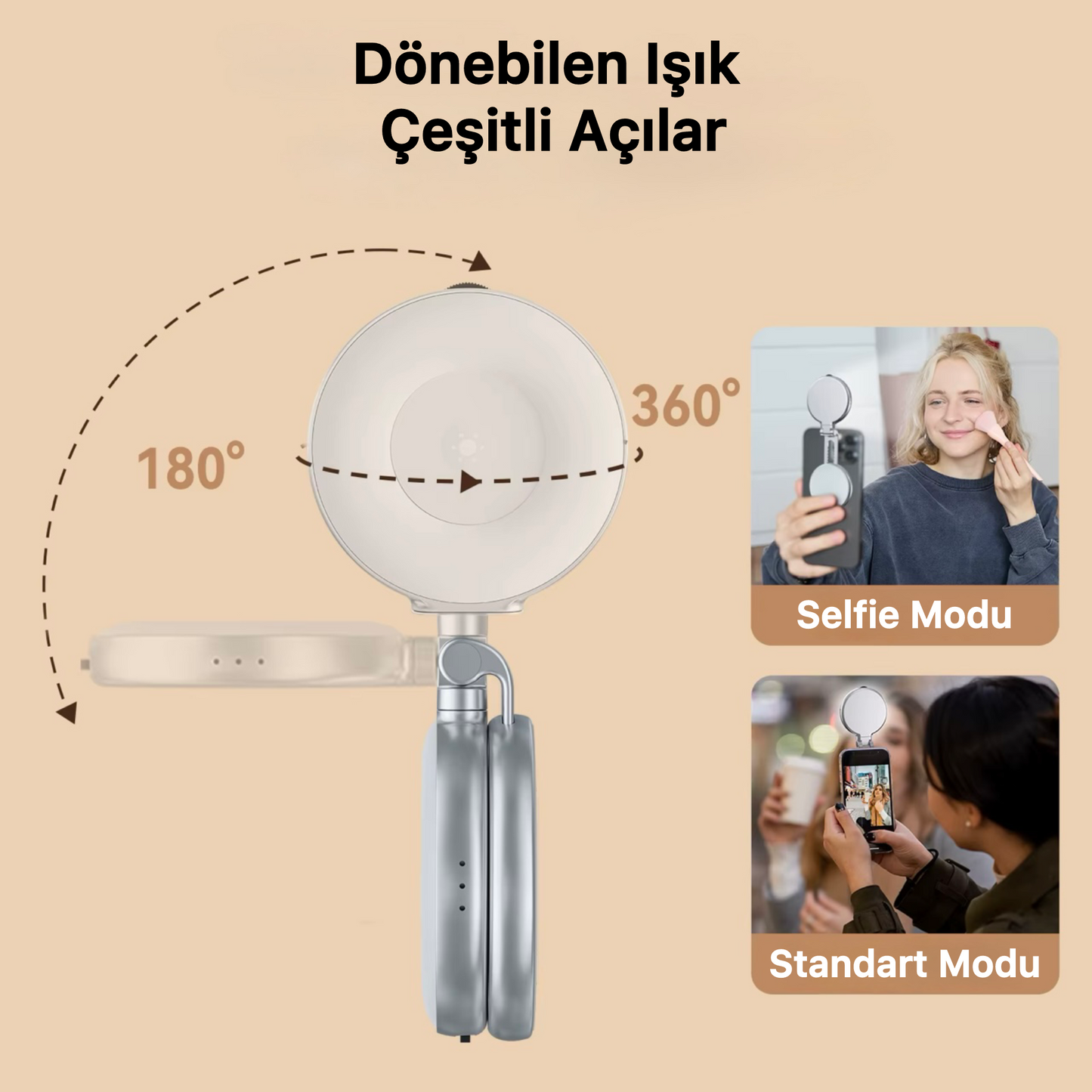 Lumière magnétique pour selfie