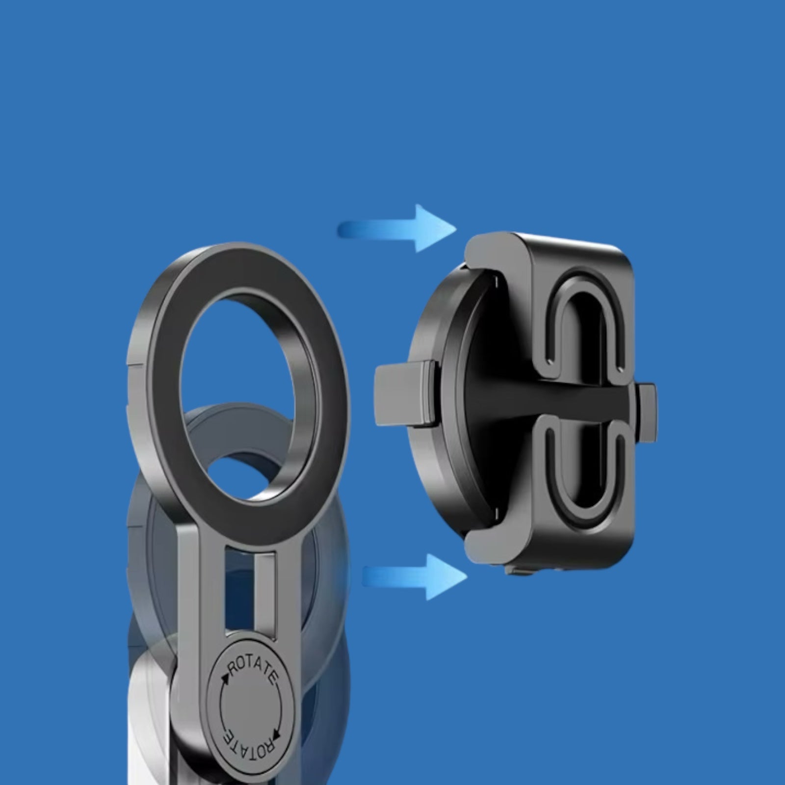 Magnetic Foldable Selfie Stick – 360° Rotating Mount