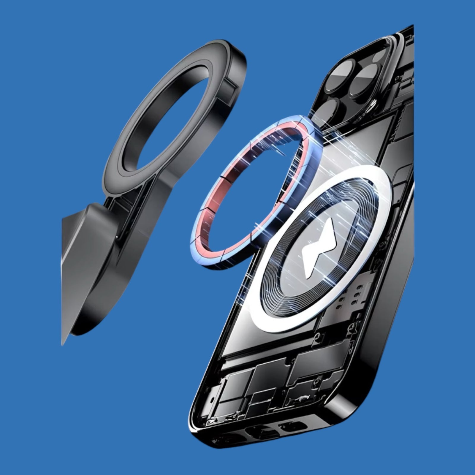 Magnetic Foldable Selfie Stick – 360° Rotating Mount