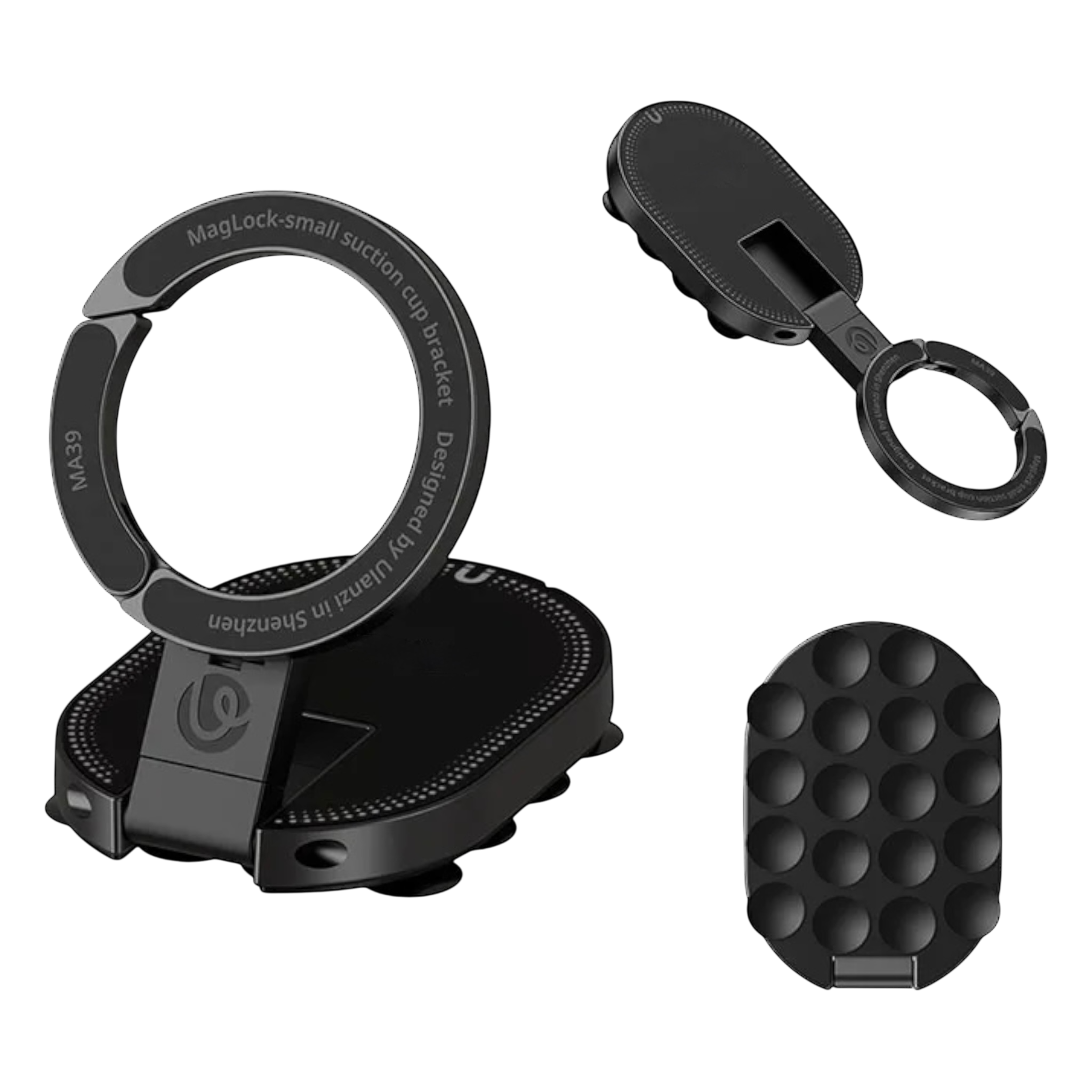Magneetbevestiging met zuignap voor telefoons