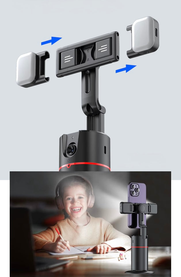 Stabilisateur de téléphone intelligent avec éclairage de remplissage amovible et trépied