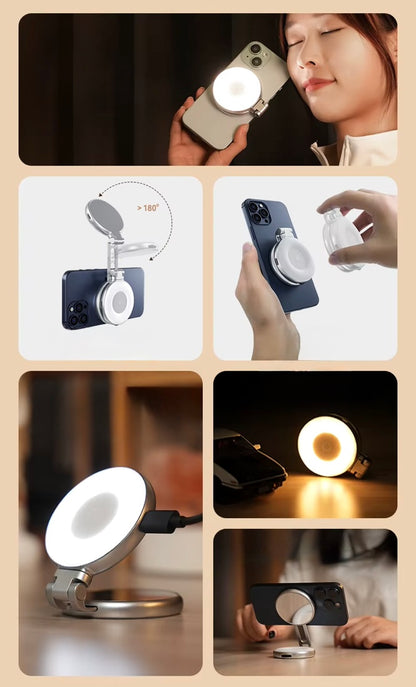 Lumière magnétique pour selfie
