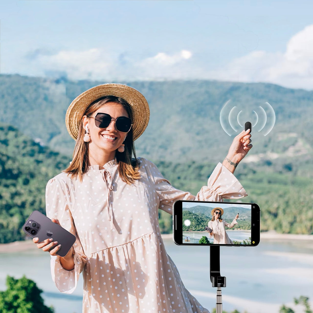 Magnetic Selfie Tripod with Remote