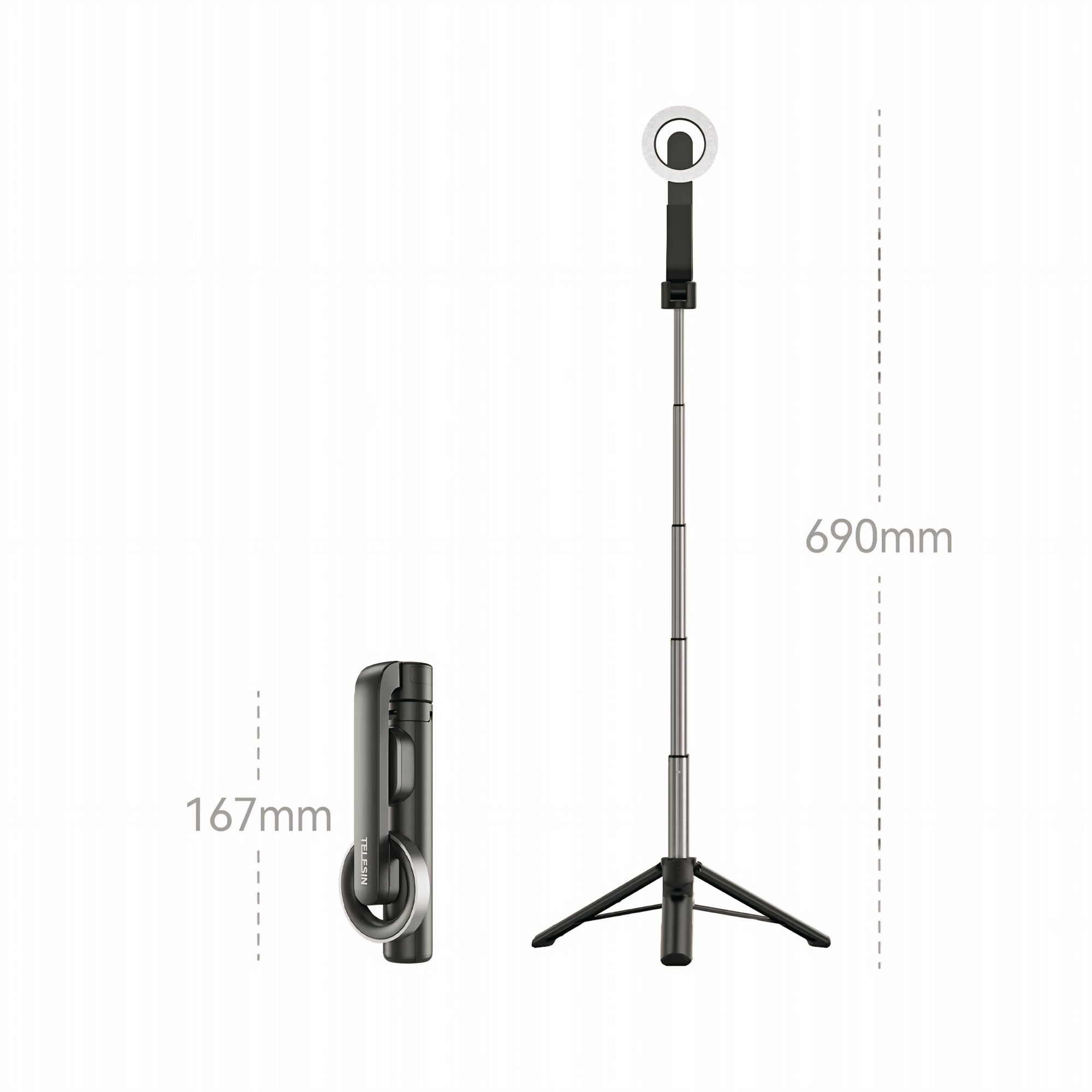 Magnetic Selfie Tripod with Remote