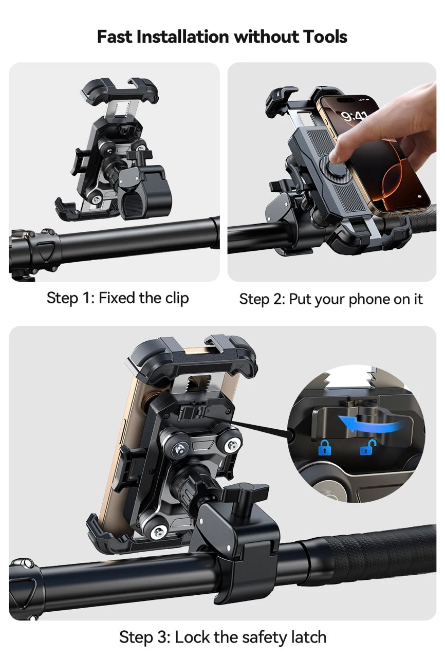 Anti-Vibration Motorcycle Phone Mount