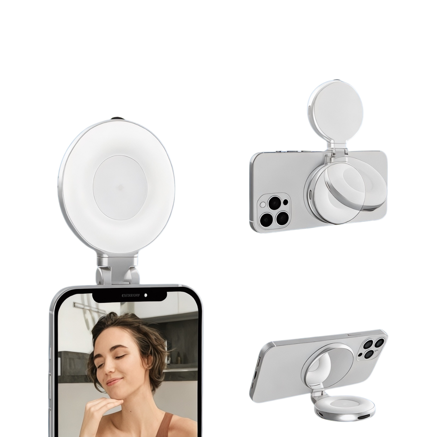 Luz magnética para selfies