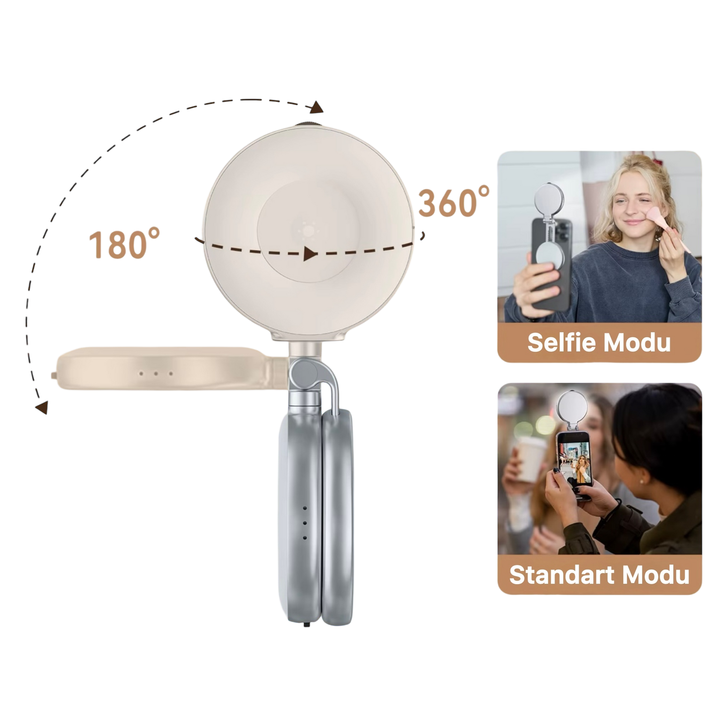 Luz magnética para selfies