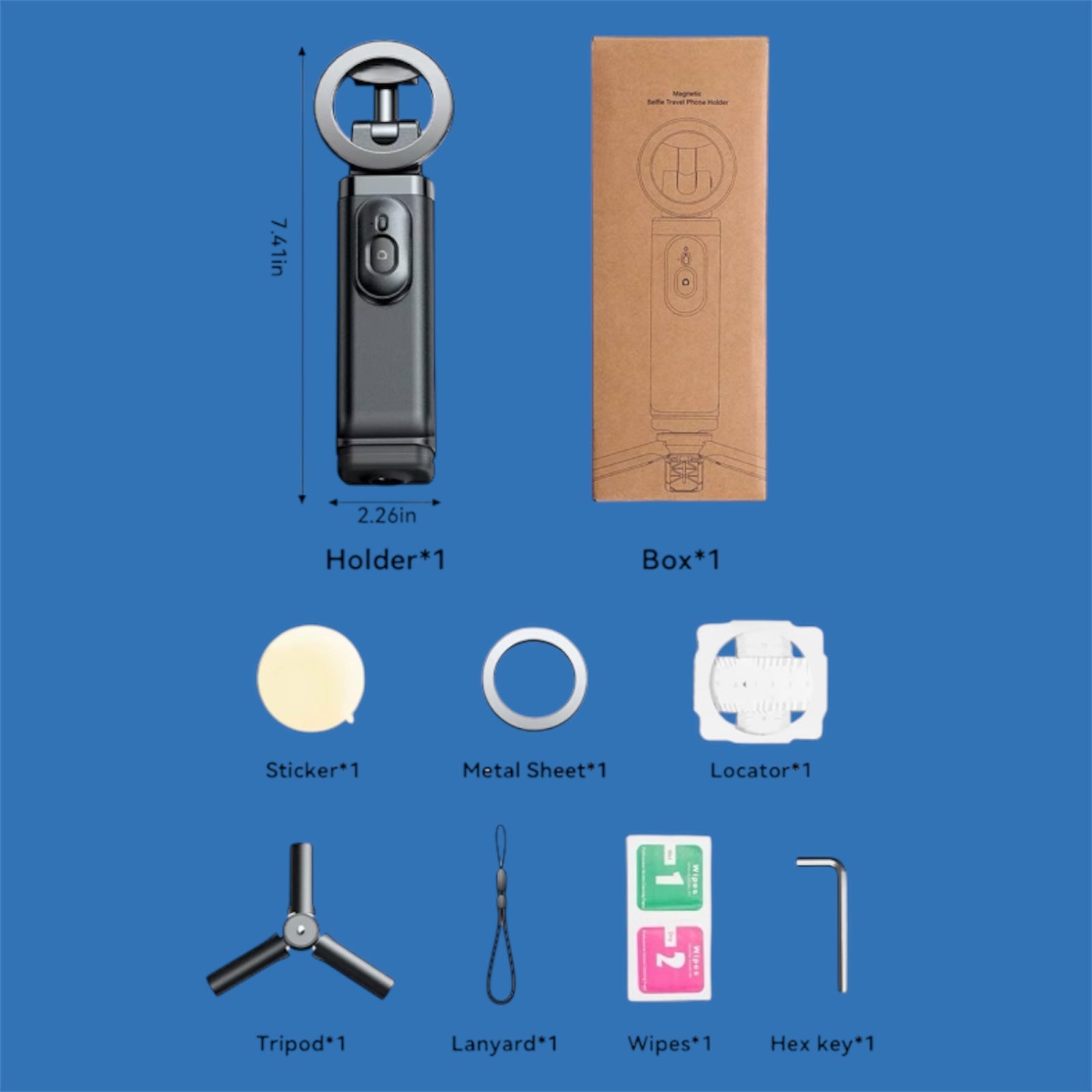 Magnetic Selfie Travel Phone Holder