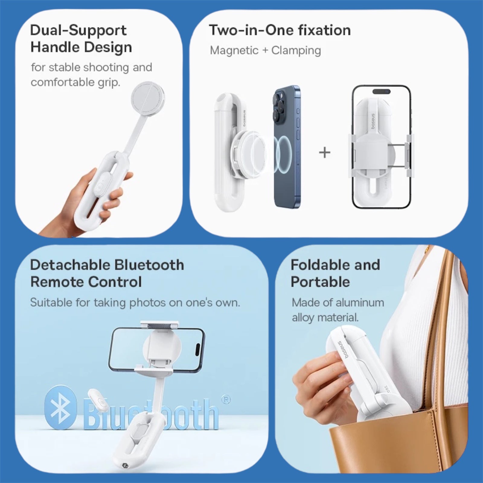 Magnetic Bluetooth Selfie Stick