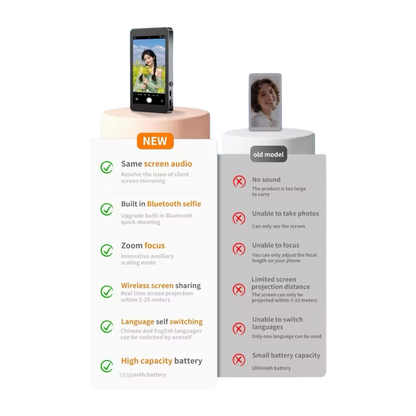 Pantalla magnética para selfies con Bluetooth